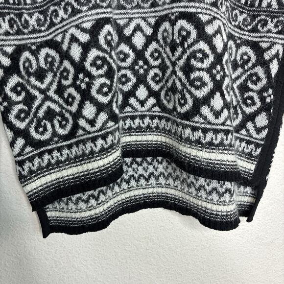 N°21 Jacquard Mohair Cropped High Low Black and White Sweater S - Picture 5 of 10
